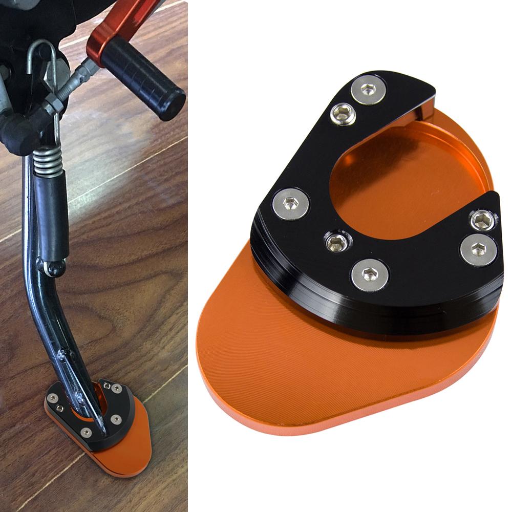 For 2006-2014 KTM 990 Adventure Kickstand Enlarge Plate Motorcycle SideStand Extension Pad for KTM 990 SMT 990 Supermoto T 09-14 Black Orange