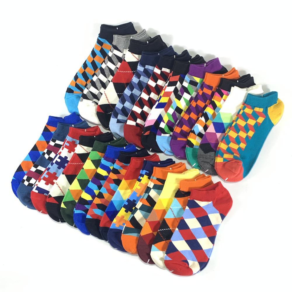 Socks Men's Invisible Short Summer Socks Quality Business Casual spring Color Combed cotton Boat Socks