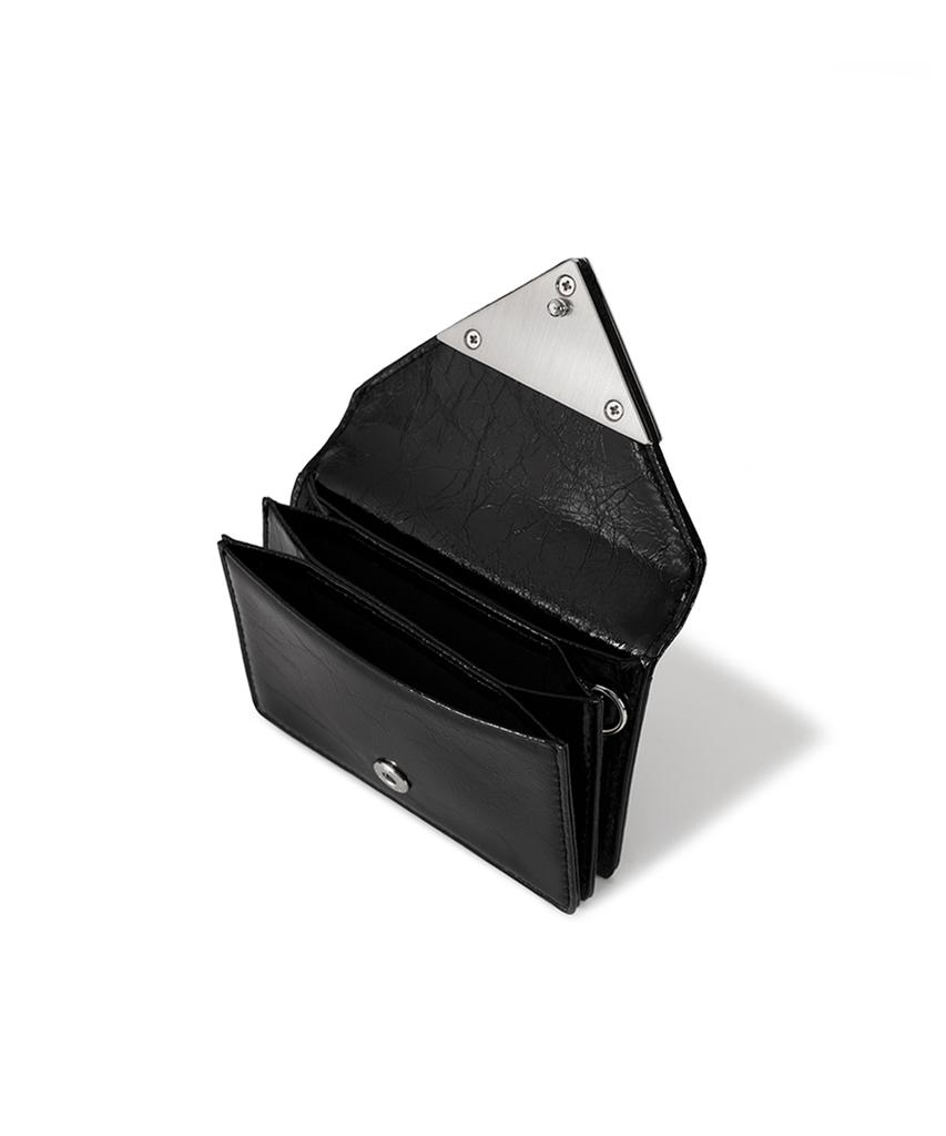 Fennec Crinkle Triangle Accordion Pocket - Black