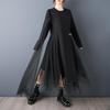Langarm Plus Size Vintage Neu in Kleidern für Damen Casual Locker Frühling Sommer Herbst Kleid