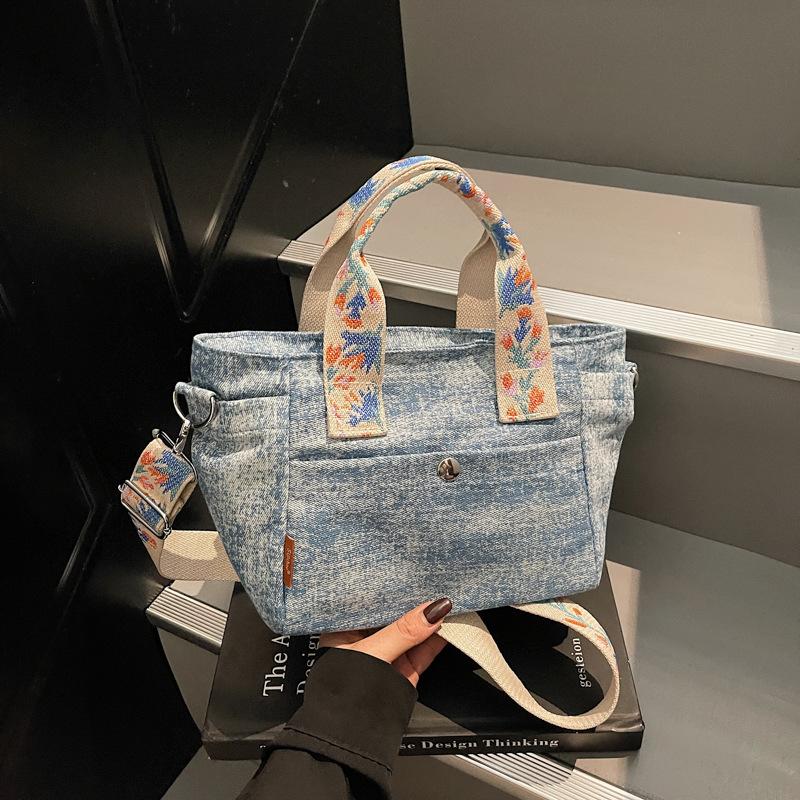 Bags Women's Daily Versatile Student Premium Denim Commuter Bag Portable Shoulder Bag