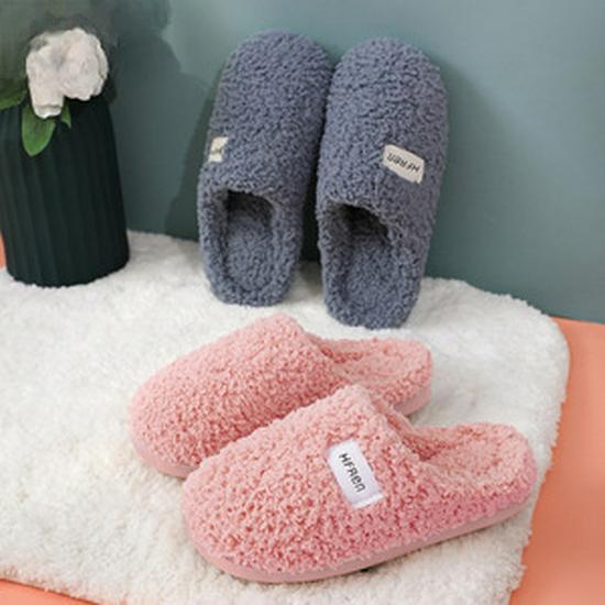 Children's Cartoon Cotton Slippers – Warm Indoor Shoes for Boys and Girls, with Heels for Autumn and Winter