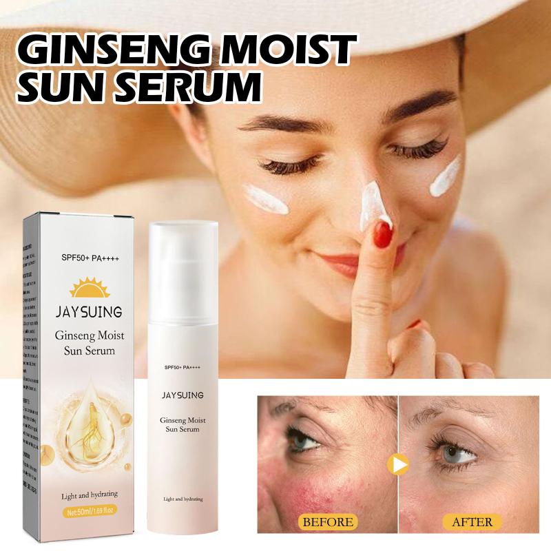 Ginseng Moisturizing Sunscreen Spf 50 Prevent Tanning Repair Sunburn Oil Control Resist Melanin Antioxidant Uv Resistant Cream