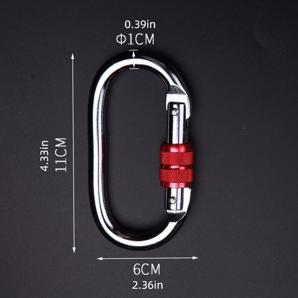 25KN High Strength Safety Auto Lock Buckle Aluminum Zinc Zinc Alloy Outdoor Sports Buckle  Rock Climbing