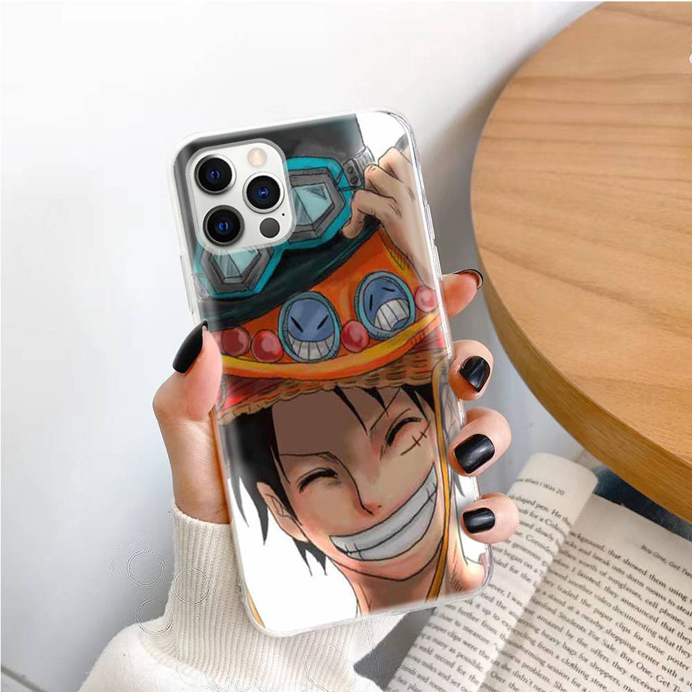 Transparent Case for Samsung A04 A14 A23 M33 M53 Realme 10 9 C35 C55 VIVO X80 Infinix Hot 30 Note 11 Tecno Spark 8P Pro W-75 One Piece Luffy