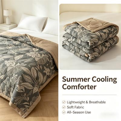 Kin Friendly Brushed Washed Cotton Summer Quilt Summer Cool Minimalist Student Dormitory Single Air Conditioning Thin Blanket