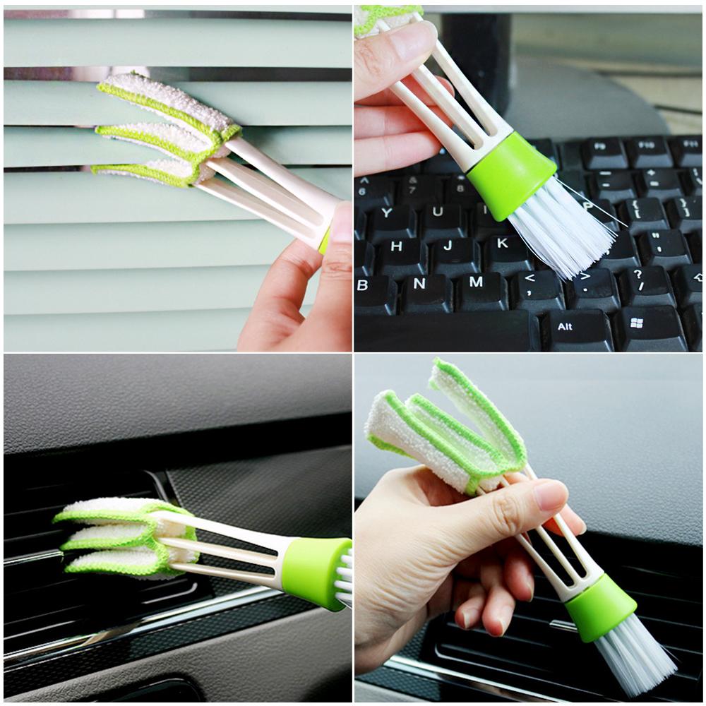   Outlet Cleaning Brush Automotive   Conditioner Brush Double-ended Cleaning Tool Soft Brush Sweeper for Cleaning   Outlet Shutter   Condition