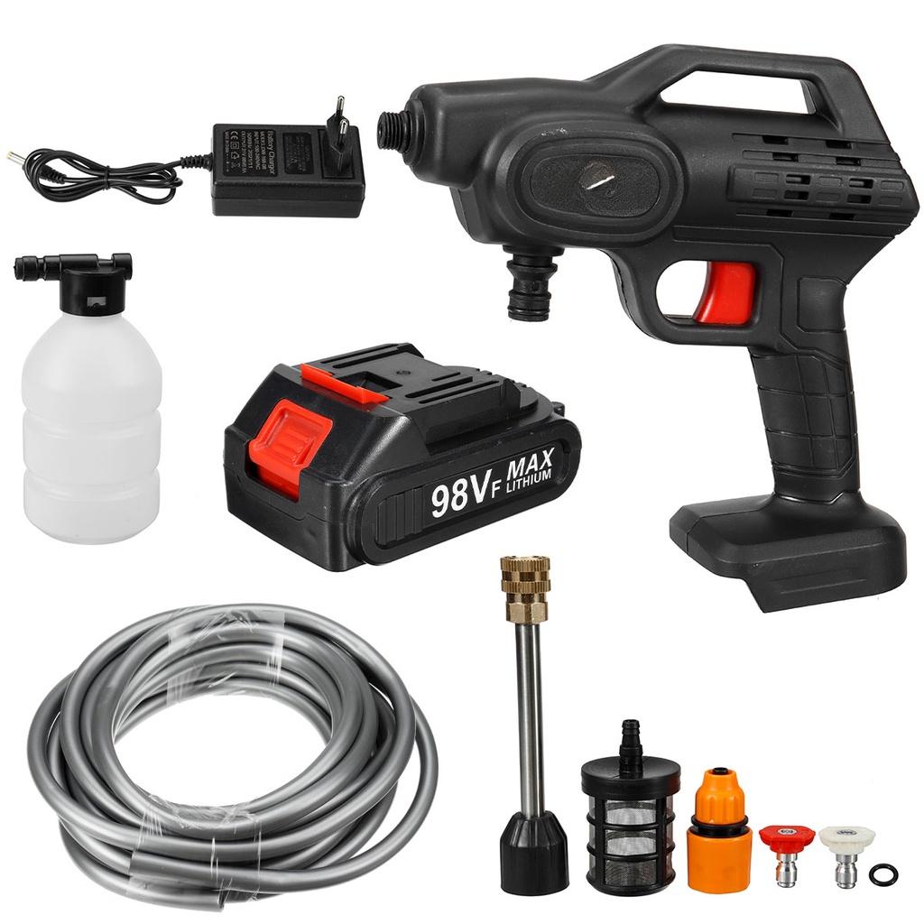 180W 98VF Portable Wash Water Guns Spray Cordless Water Jet High Pressure Car Wash Guns Electric Car Washer
