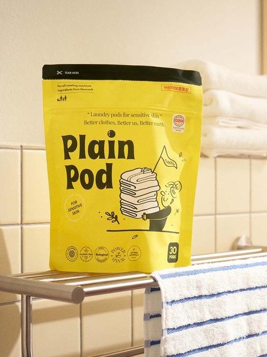 

PlainPod Sensitive Detergent Capsules (30pods) (Neutral Detergent Laundry Detergent) Capsule detergent (30P)
