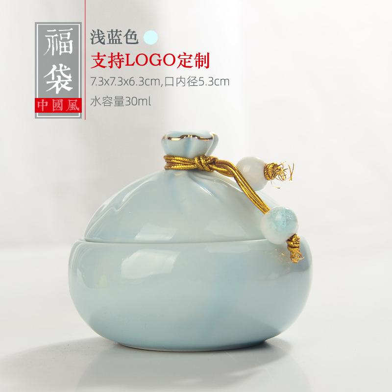 Creative Mini Ceramic Storage Jar Portable Travel Tea Can Crafts Household Food Candy Storage Jar Home Decoration Furnishings