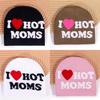 Hot I Moms Letter Pattern Knit Hat For Winter Outdoor Warm Cap Gift Fashion