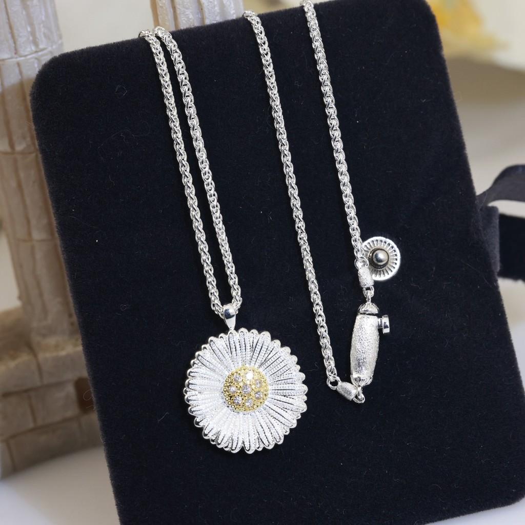 Náhrdelník sedmikráska italské luxusní šperkařské značky retro palácový styl náhrdelník s aurózním 18k silným zlacením galvanizací s barevným oddělením