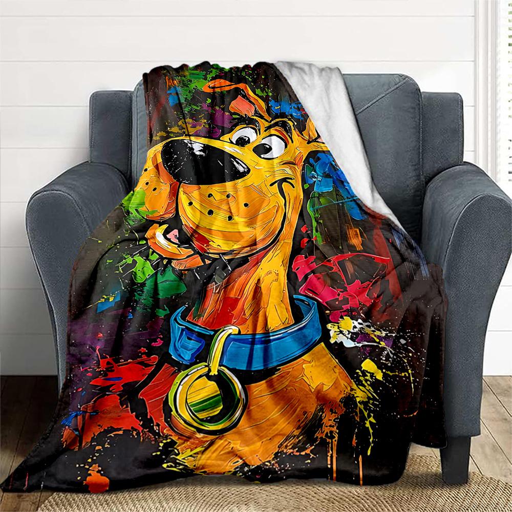 1 Peça Cobertor de Arte Scooby Doo para Exterior Leve de Flanela, Macio e Quente, Todas as Estações, Exterior, Acampamento, Sala de Estar, Escritório, L1106011