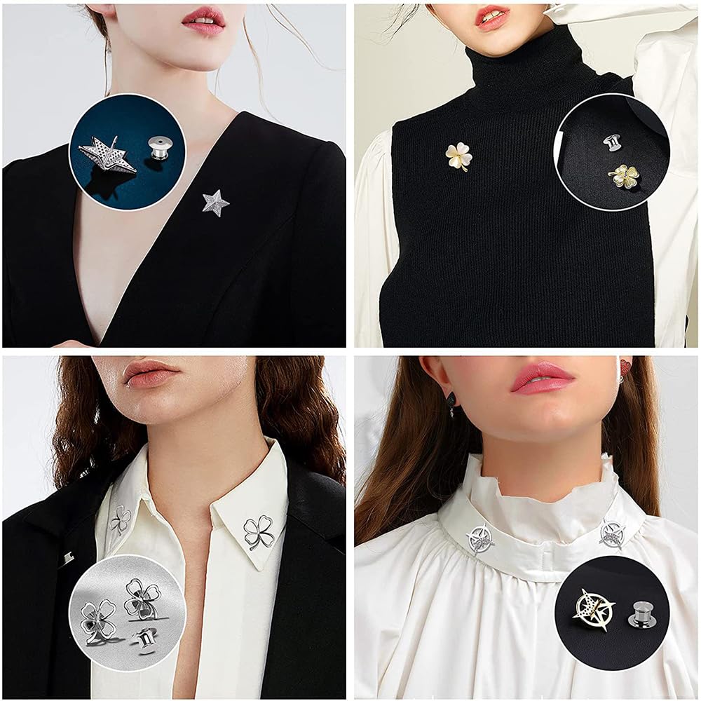 SANJAOYEE Pin Badge Clasp, Company Badge, 11mm Diameter, Butterfly Clutch, Set of 50 (Silver)