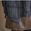 Maxza Button Point Embossed Shirred Long Sleeve Blouse Zd10qt500na