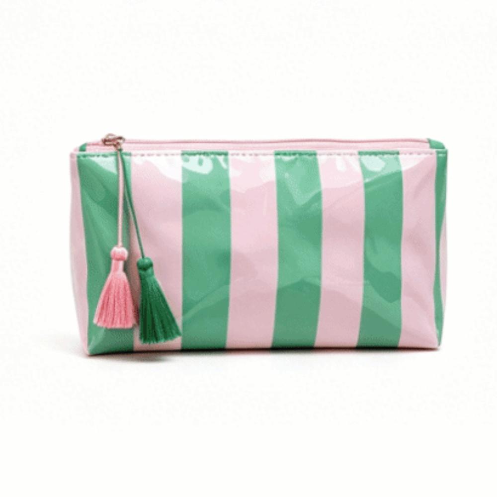 Large Capacity Striped Cosmetic Bag Waterproof Beach Storage Bag Fashion PVC Toiletry Bag Women