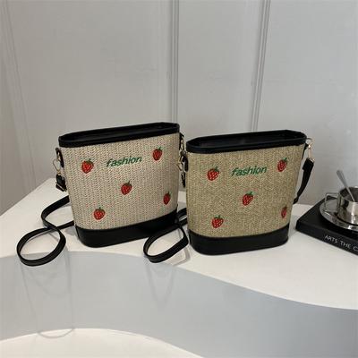 New Casual Summer Beauty Crossbody Bag Fashionable and Fashionable Hand Tote Bag Simple and Fashionable Bucket Bag