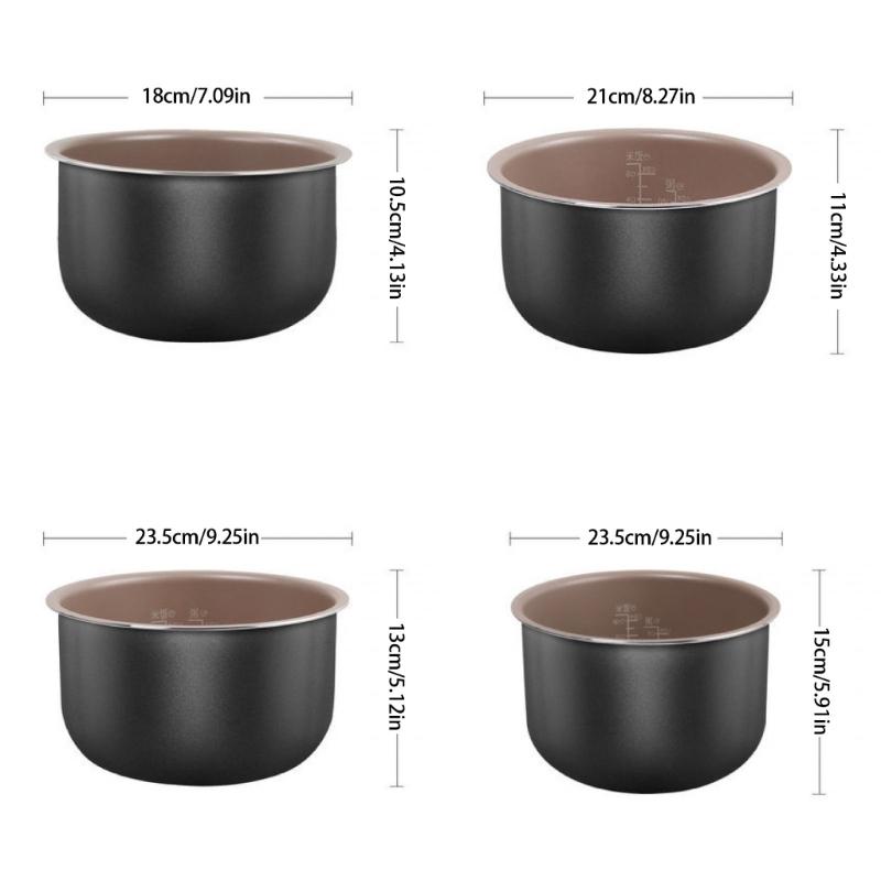 Récipient Intérieur Universel pour Cuiseur à Riz de Remplacement Options de Capacité 2L 3L 4L 5L Revêtement Antiadhésif Sûr Conception de Chauffage Uniforme