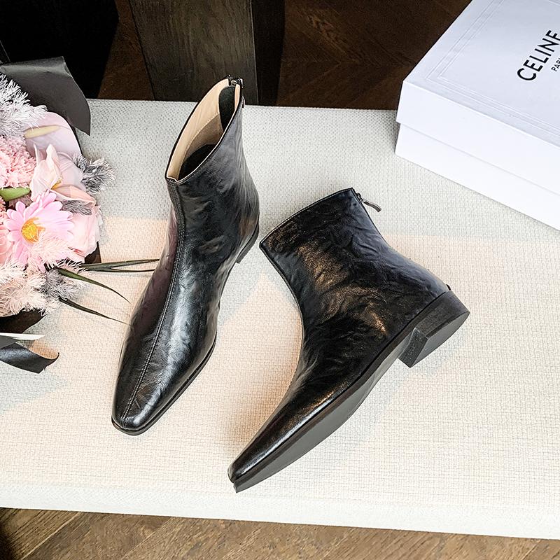 Módní dámské kotníkové westernové boty na podpatku 2025 Nové elegantní boty Dámské designové Chelsea krátké boty Sněhové zimní módní Zapatillas Mujer