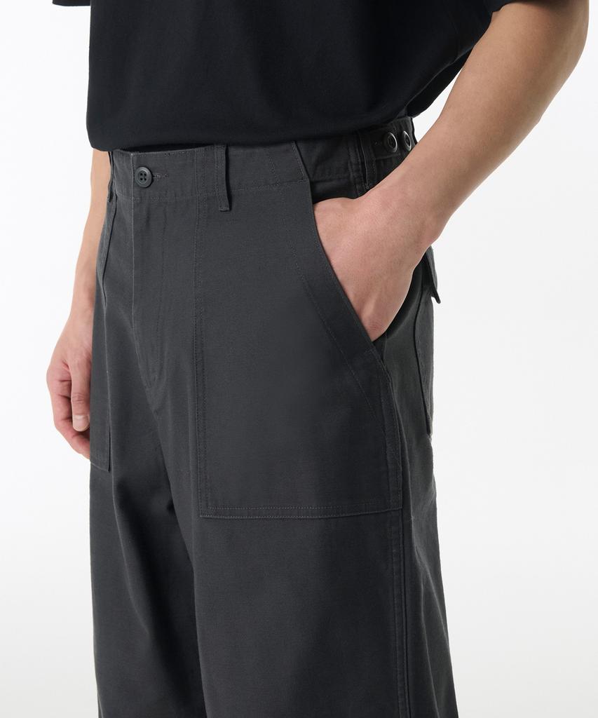 MUSINSA STANDARD Wide Replica Fatigue Pants [Dark Gray]