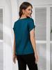 2025 Women's Summer Glossy Solid Color Short Sleeve Loose T-shirt