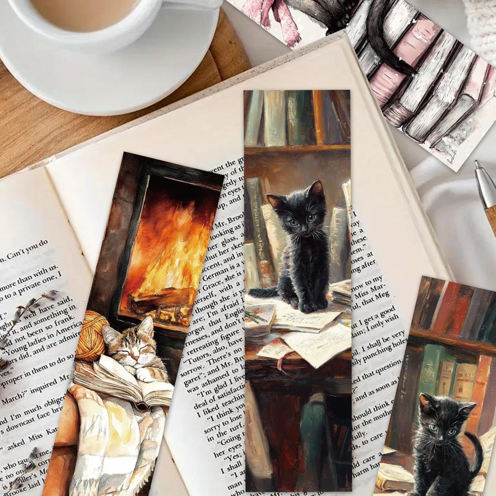 32 Stück. Bücherregal/Katzen-Lesezeichen, geeignet für die Schulanfangszeit, Weihnachten, Halloween, Lehrer, Leser, Geburtstage.
