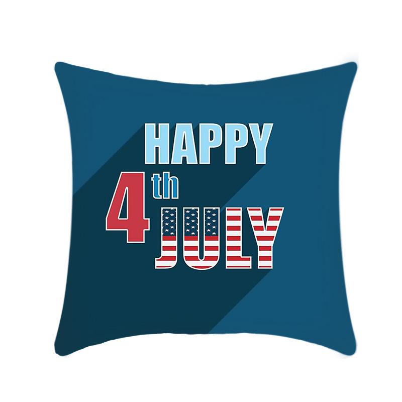 Home Independence Day Cushion Cover Printed Celebration Festival Sofa Cushion Cover