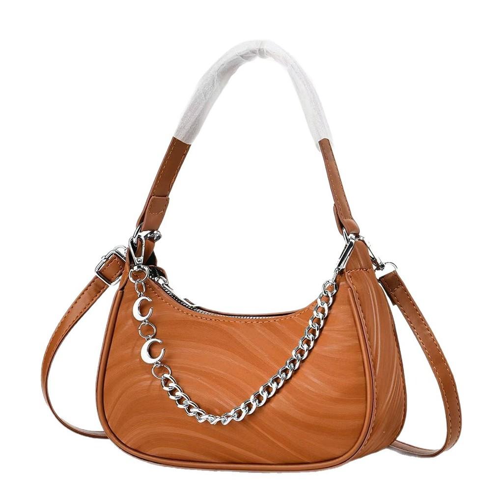 Borsa a tracolla alla moda in PU con catena per donna con tasca per smartphone per uso quotidiano