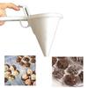 Kitchen DIY Convenient Chocolate Candy Icing Funnel Mold White Foodgrade Plastic Pancake Cream Tool Baking Tools for Cakes