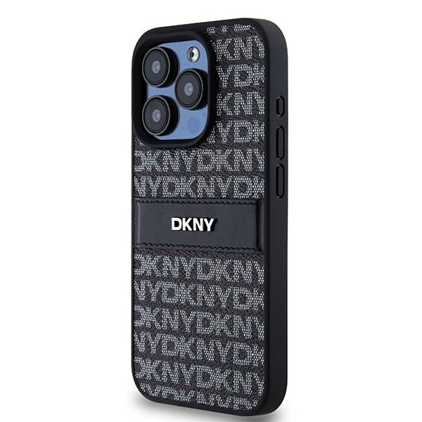 Dkny Dkhcp15Lprthslk Iphone 15 Pro6.1 Czarny/Black Hardcase Skóra Mono Pasek & Metalowe Logo