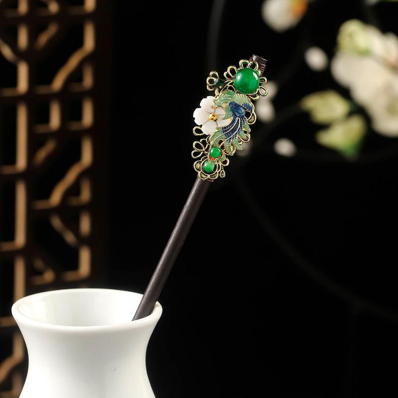 1PC Elegant Flower Hair Accessories Wooden Hairpin Tassel Ancient Style Exquisite High-end
