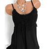 Elegant And Alluring Sexy Female See Through Black Dress With Delicate Lace Detailing