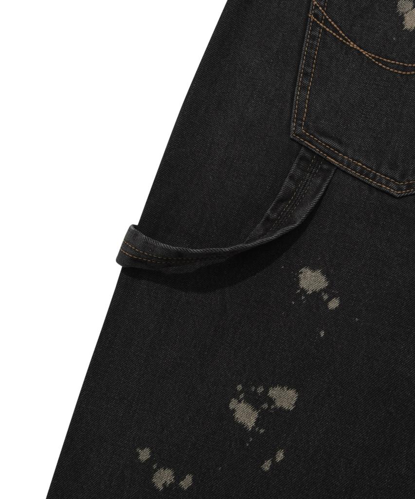 COVERNAT Denim Wide Double Knee Pants Black