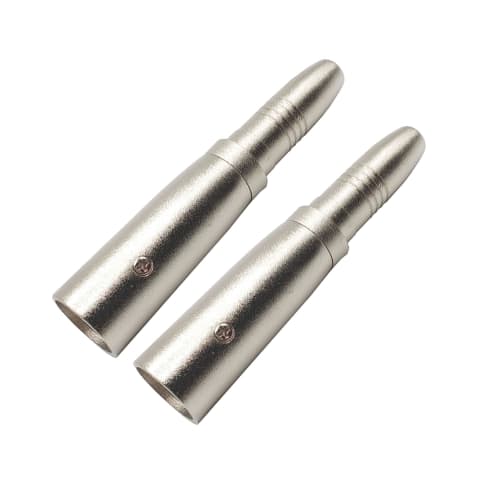 Voluty Tek XLR To 1/4" 3-Pin XLR Male Adapter To 6.35mm Female Adapter Compatible with Microphones, Stereos, and Mixers (2pcs)