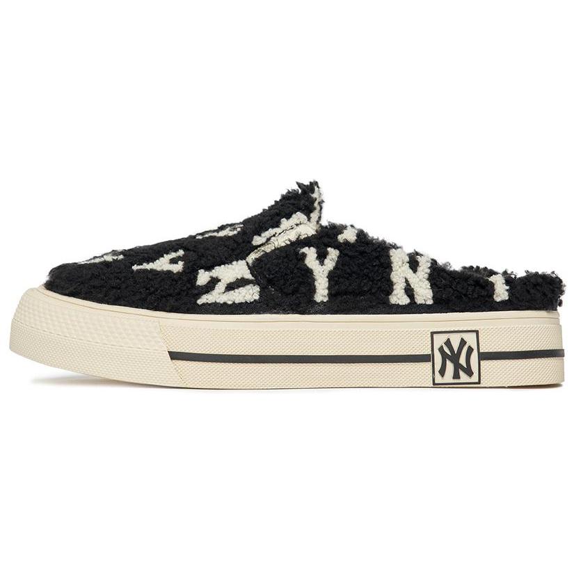

MLB Playball Mule Fleece Monogram Slip Resistant Abrasion Resistant Low top Skateboard Shoes Unisex Black 3AMUUWS26-50BKS 36.5