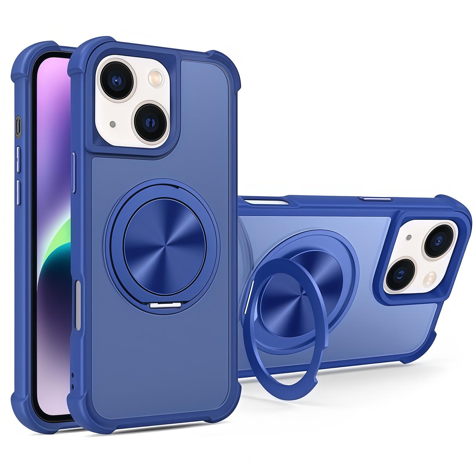 

For iPhone 15 Plus/14 Plus Case Compatible with MagSafe CD Vein Kickstand TPU + PC Phone Cover