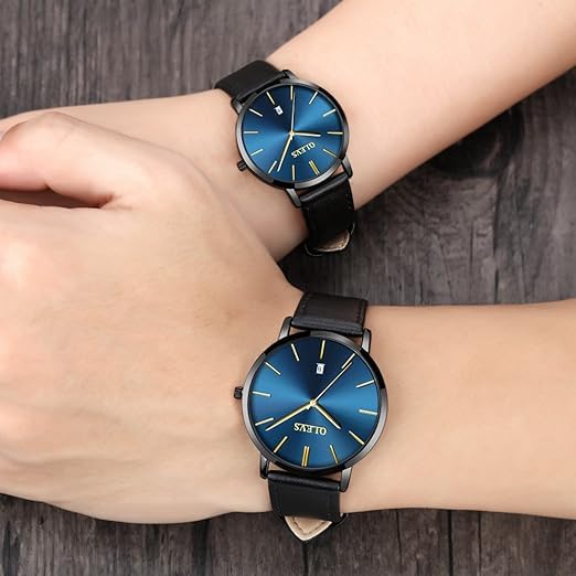 OLEVS Pair Watches, Popular Couple Watches for Men and Women, Pair Watch Set, Surprise Gift, Wedding Anniversary Gift, Couple's Anniversary Gift, Moth