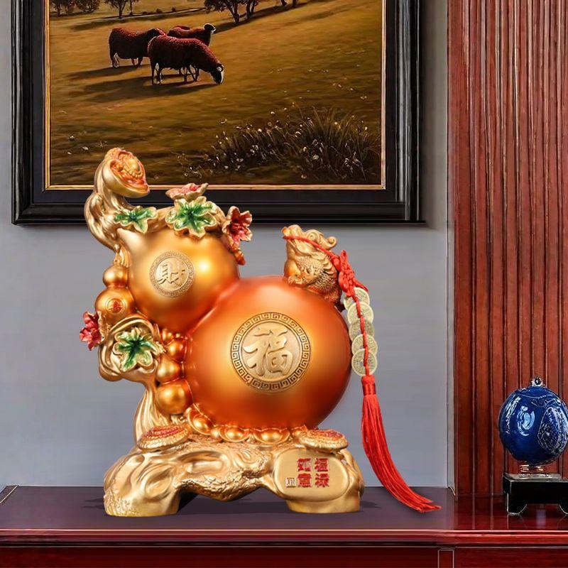 Fortune Gourd Attracts Wealth Ornaments Blessed Living Room Wine Cooler TV Cabinet Decor