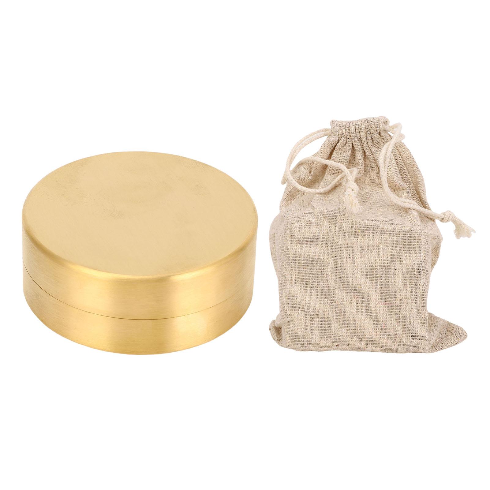 

Round Brass Sealed Box Water Proof Dust Damp Proof Outdoor Portable Jewelry Storage Container S