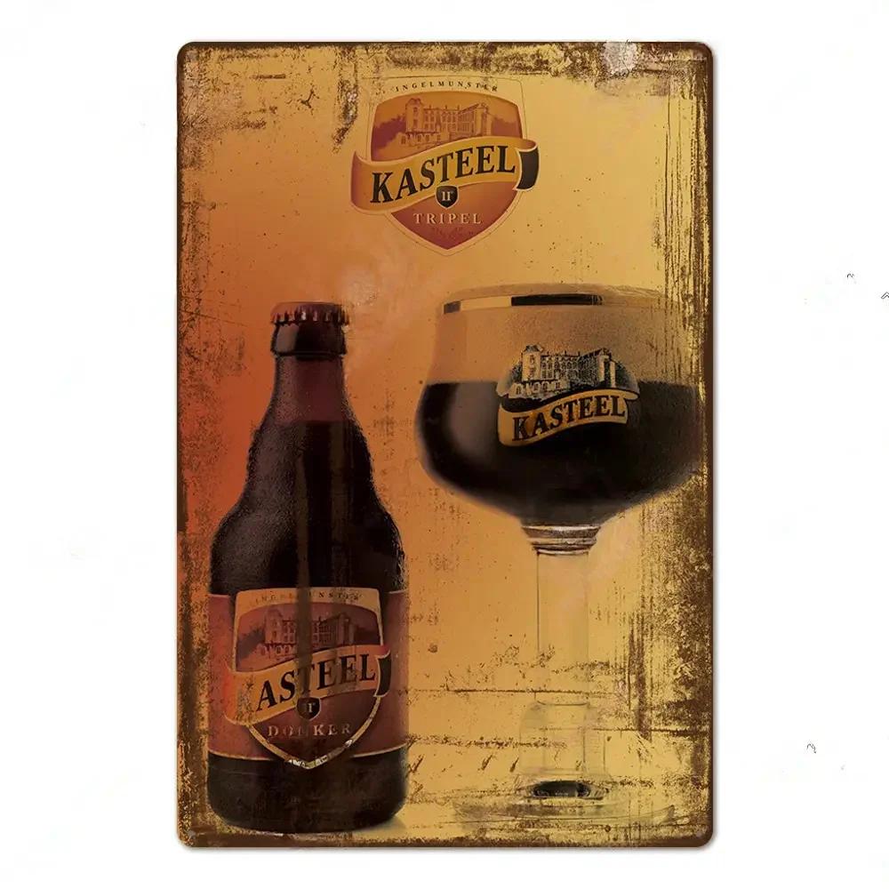 Retro Belgium Beer Brand Poster Vintage Sign Metal Sign Decorative Plaque for Room Bar Pub Man Cave Club Wall Decoration