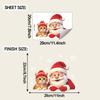 Painted Christmas Bow Bell Window Sticker Self Adhesive Outdoor Balcony Glass Decor