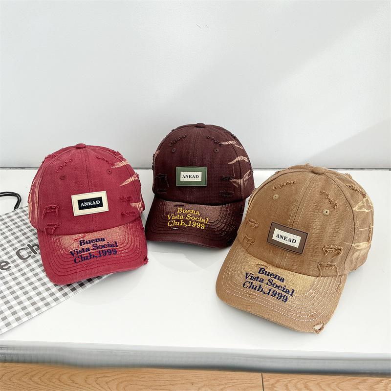 New Soft Top Letter Splicing Baseball Hat for Women Casual Spring and Summer Korean Version Versatile Wide Hat Brim Baseball Hat for Men