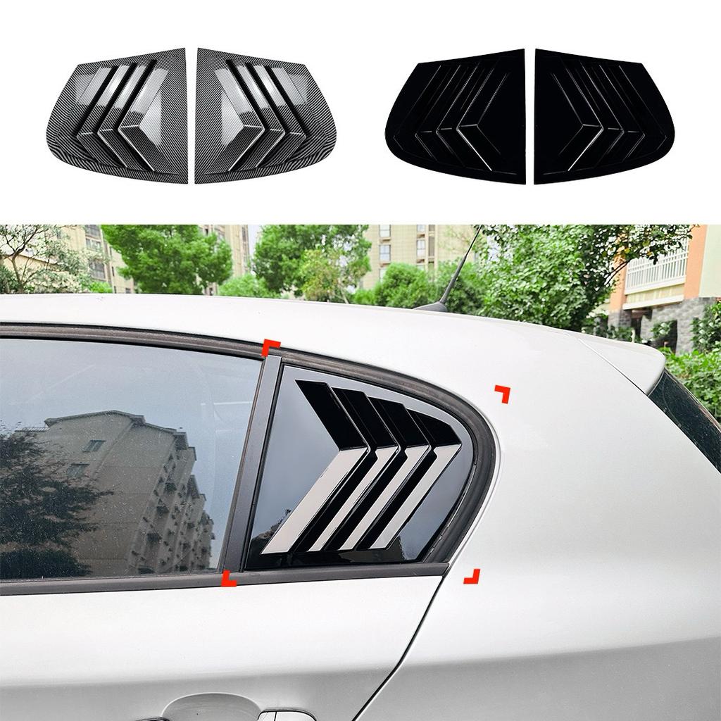 Gloss Black Car Side Window Louver Fit For BMW 1 Series E87 2005 2006 2007 2008 2009 - 2011Car Rear Window Shutter Cover Spoiler