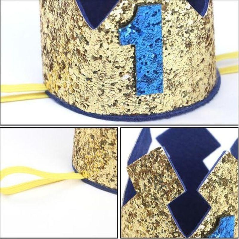 Creative Shiny Film Birthday Crown, Birthday Hat, Childrens Holiday Party Supplies
