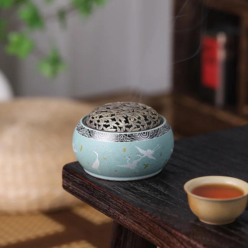 Keramická aromaterapeutická kamna Dekorace Domácí Vnitřní Čajový obřad Kadidelnice Slitina Měď Aromaterapeutická kamna