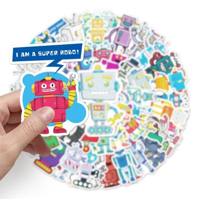 51 Hand Note Robot Doodle Personality Cartoon Cute Children's DIY Skateboard Suitcase Sticker Waterproof