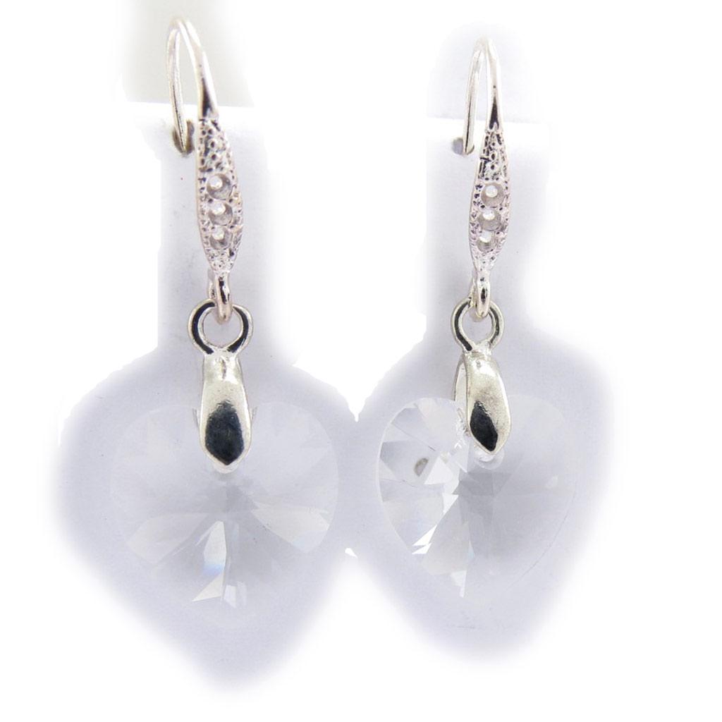 Les Trésors De Lily [K1092] - Crystal White 'Mineralia' Designer Earrings