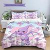 Pink Gradient Cartoon Pattern Bedding,Quilt Set Quilt Cover Pillowcase Home Birthday Gift (1 * Duvet Cover + 2 * Pillowcase, Without Core)