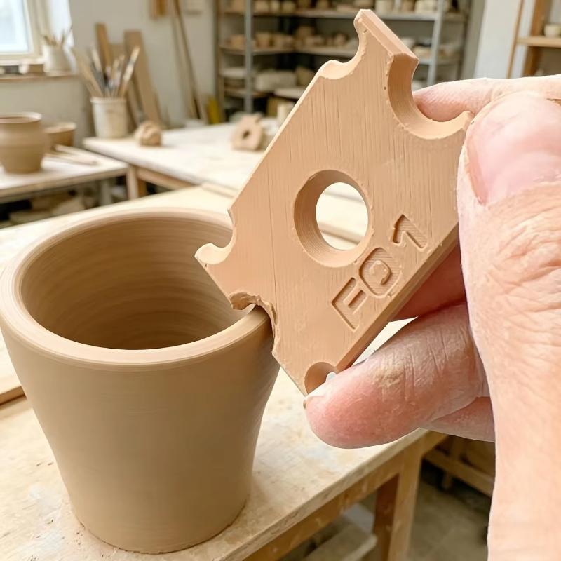 Clay Rim Trimming Scriber With 6 Different Thickness Pottery Wheel Shaping Tools For Ceramic Cup Bowl Making