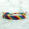 Modisches LGBT-Armband für Männer und Frauen, Regenbogen-Seilarmbänder, Handgefertigte geflochtene Schnüre, Ethnischer Messing-Schmuck, Bestie Geschenk, Verstellbar